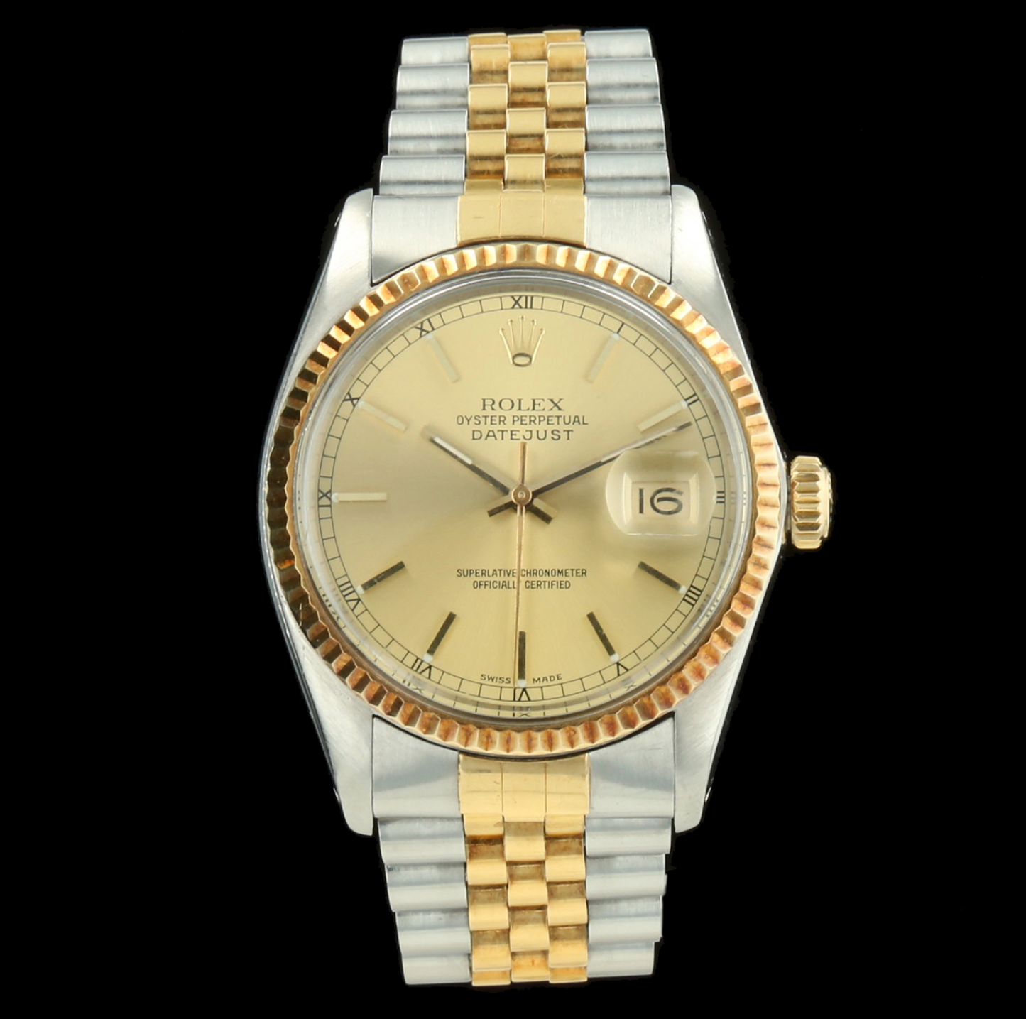 Rolex Datejust 36 or et acier