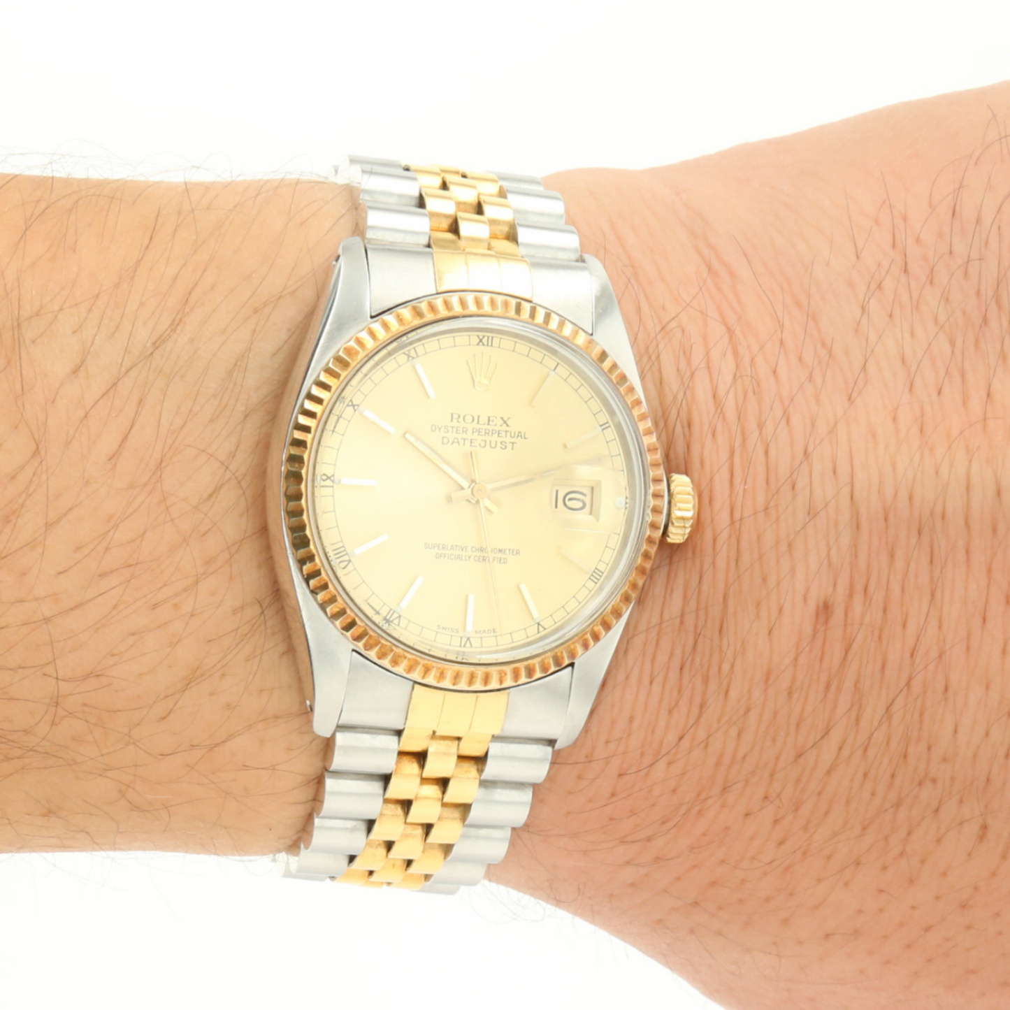 Rolex Datejust 36 or et acier