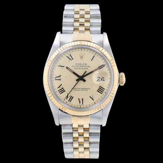 Rolex DateJust 36 Or Acier Buckley Dial